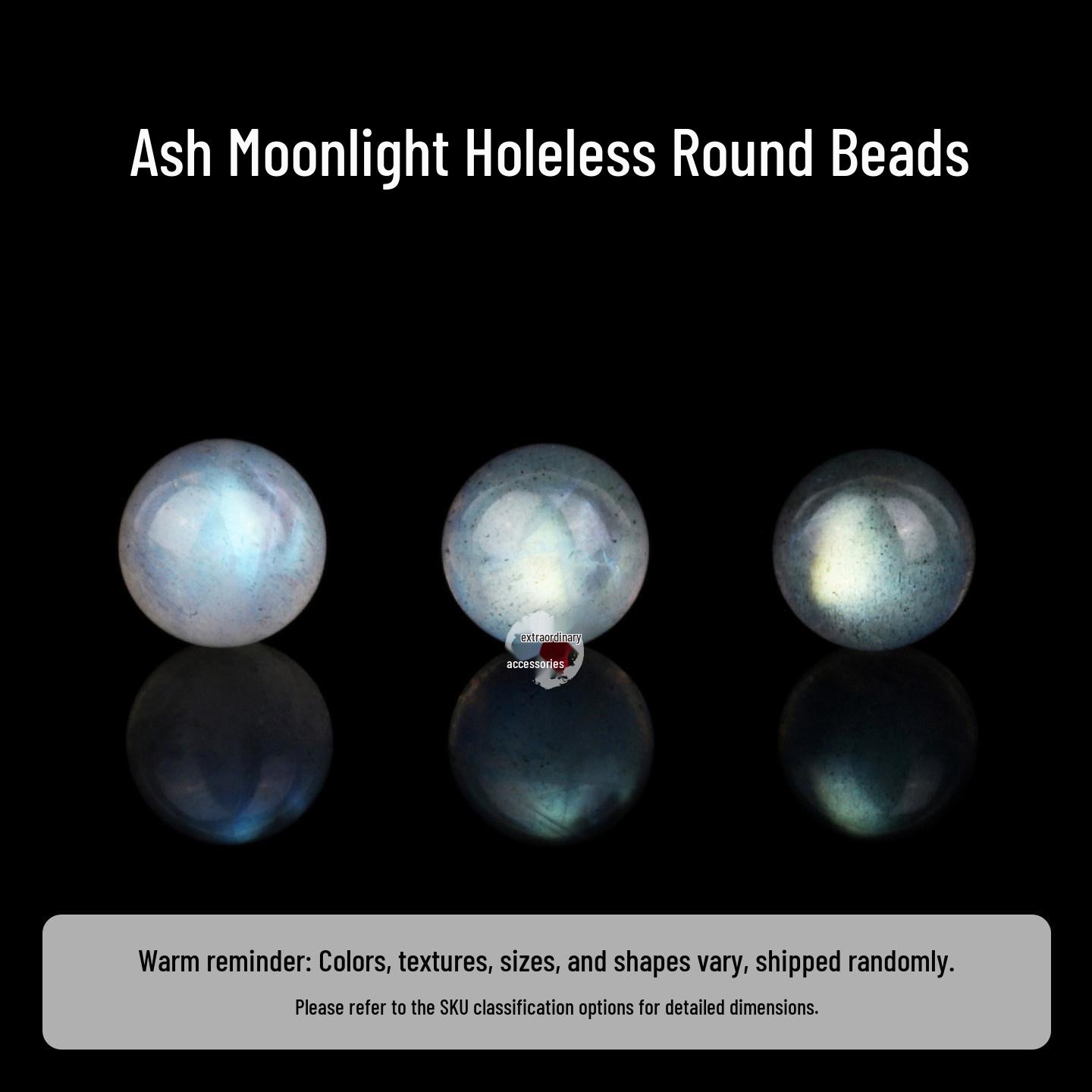 Natural Gray Moonstone Round Beads - Blue Light Labradorite DIY Jewelry Accessories