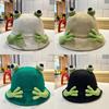 Chic Fisherman Frog Hat Womens Cartoon Sunshade Bucket Hat For Spring Summer