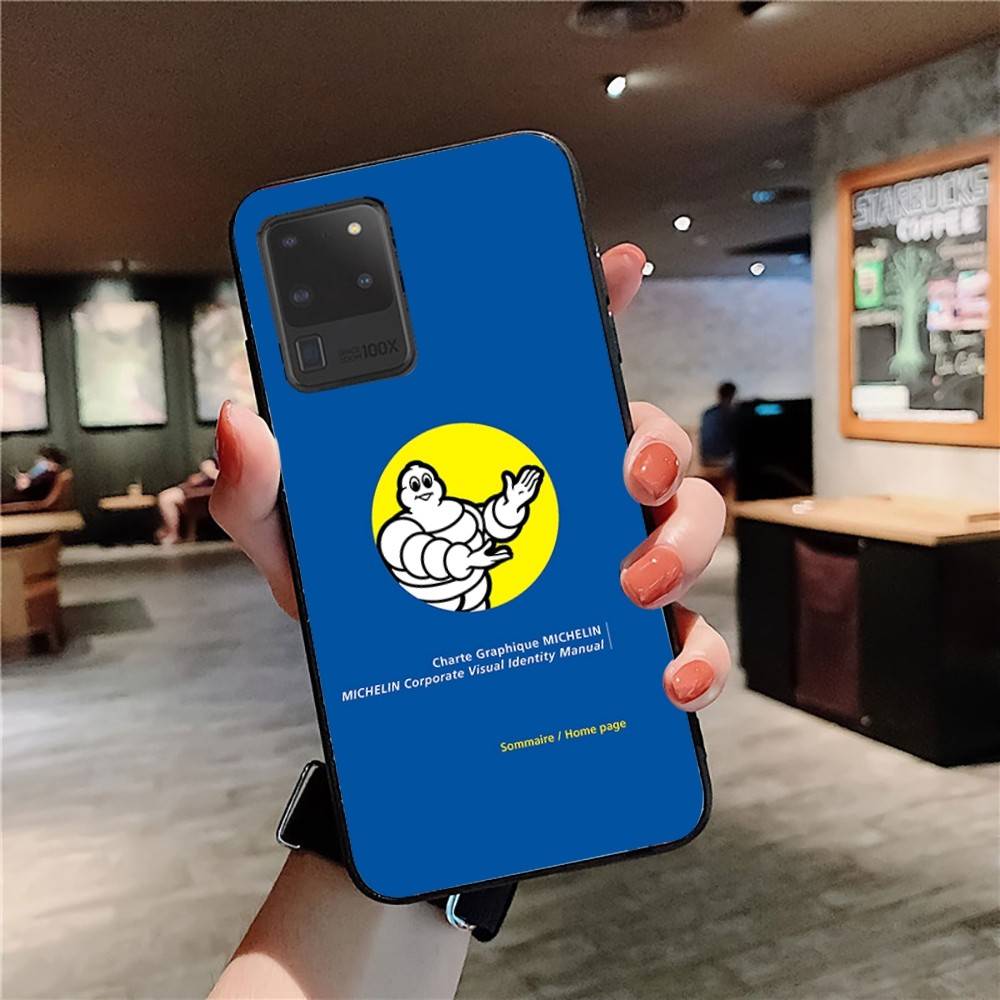 M-Michelins Logo Phone Case For Samsung S 24 Fe 25 Ultra Plus 20 Lite 21 30 22 23 24 22 Ultra 5G Fundas