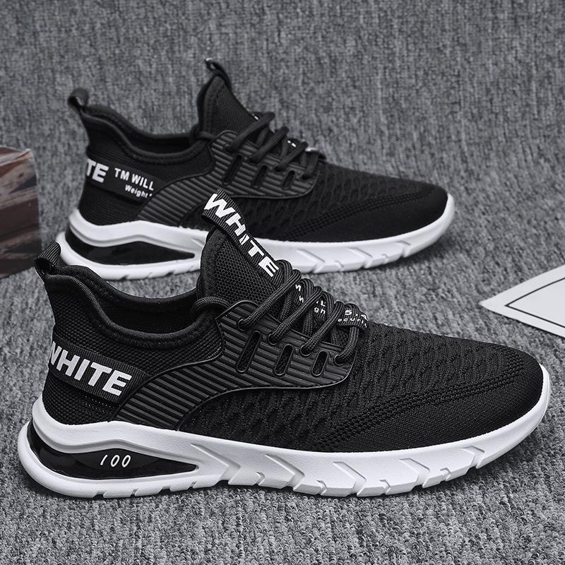 Summer new fly-woven shoes student low-top mesh breathable jogging shoes casual sports shoes