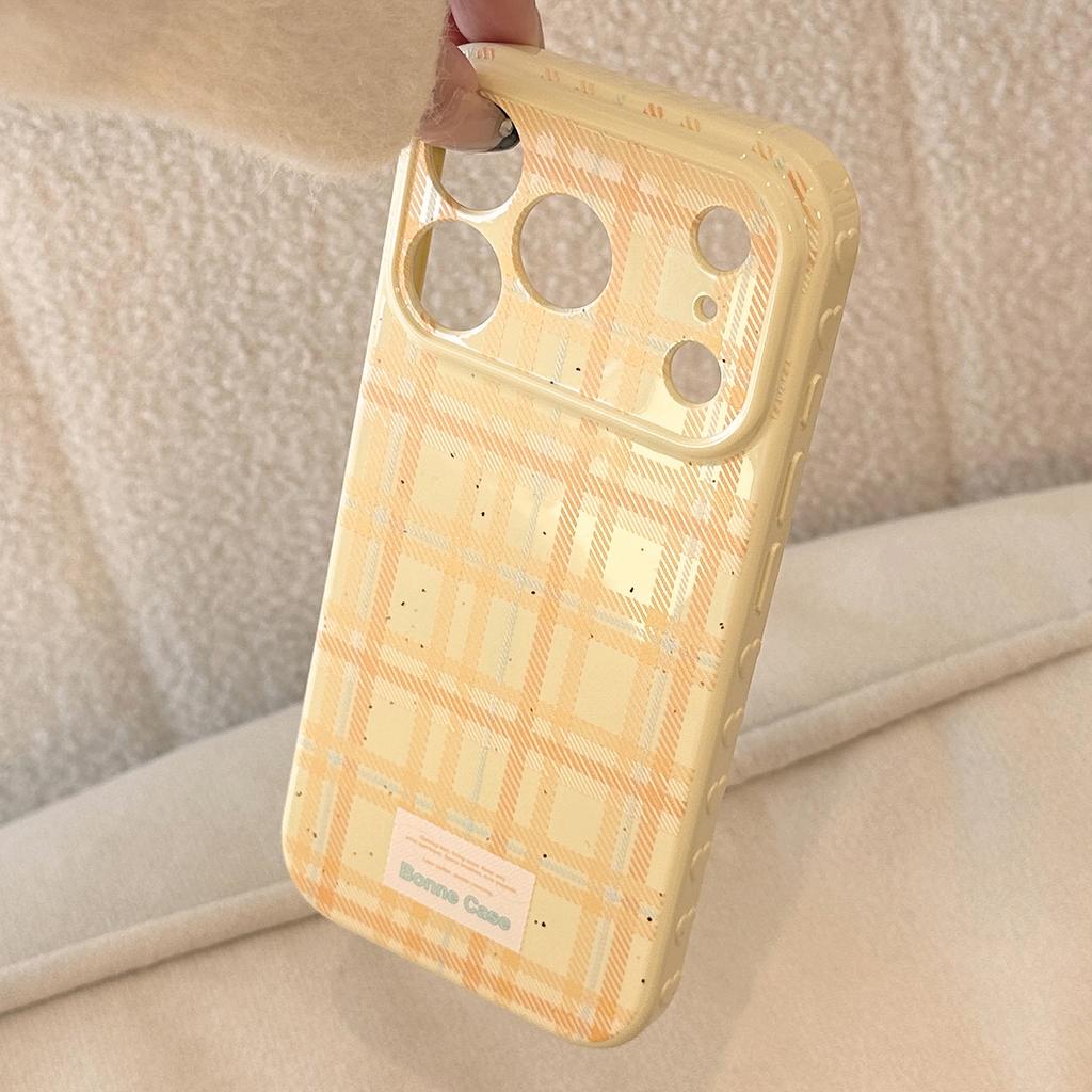 Korean Style Color Grid Pattern for Apple 17promax Phone Case for IPhone 16 for 14 Anti Drop Soft 15 Niche 12 All Inclusive