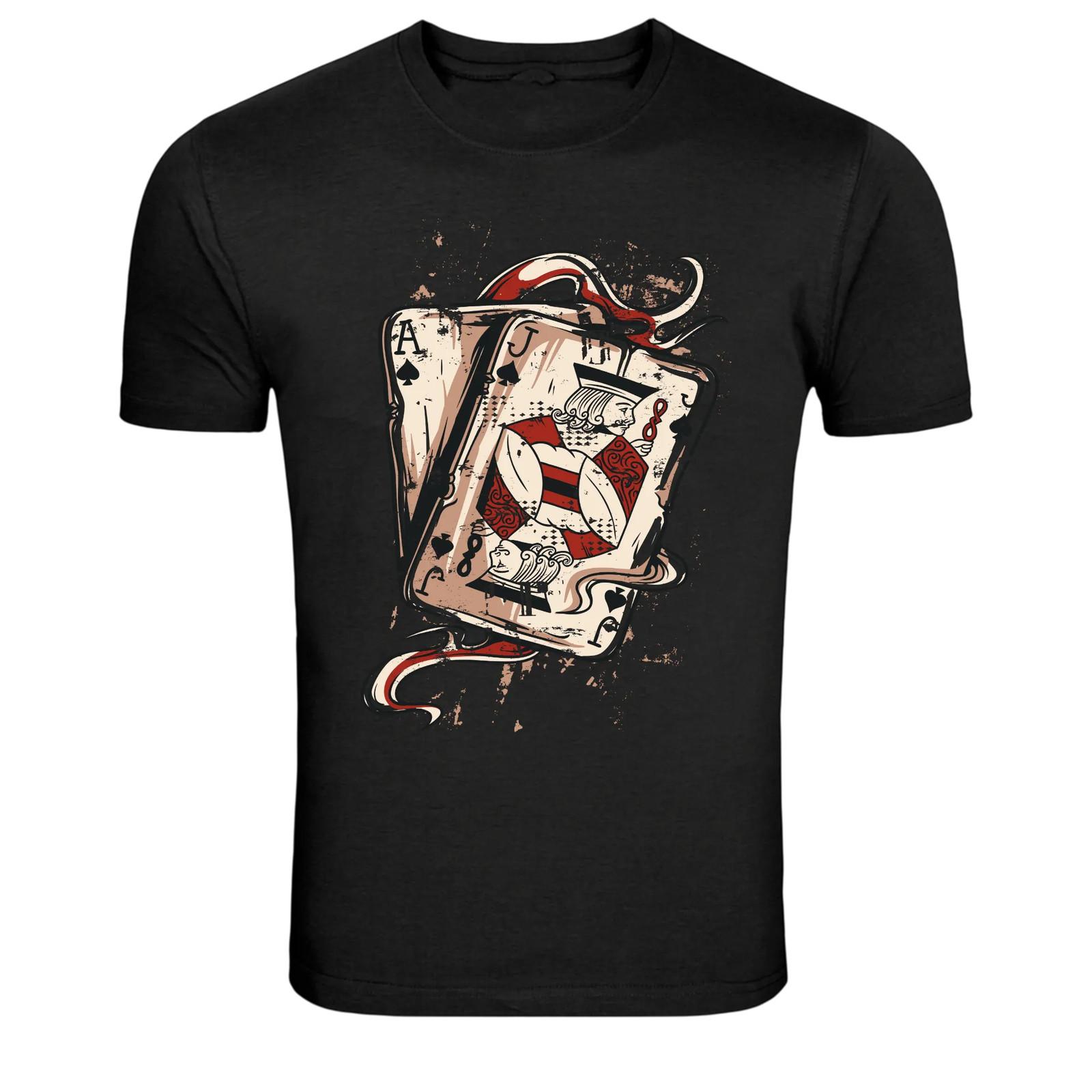 Vintage Playing Cards Spade Poker Graphic T-Shirt XXXXL