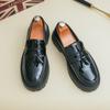 British Style Men Tassel Casual Leather Shoes Fashion Thick Bottom Casual Oxford Office Business Shoes Comfy Slip-On Loafers