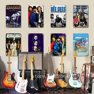 Bee Gees Metal Plaques & Signs Wall Decor Vintage Tin Signs Captain Metal Poster Decor for Bar Pub Club Wall Decoration