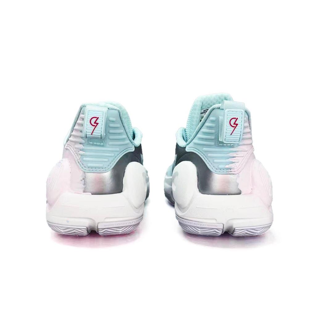 Li Ning Speed 9 Cushioning Slip Resistant Abrasion Resistant Low Top Basketball Shoes Unisex Pink Blue ABPT001-6(Team1474-)