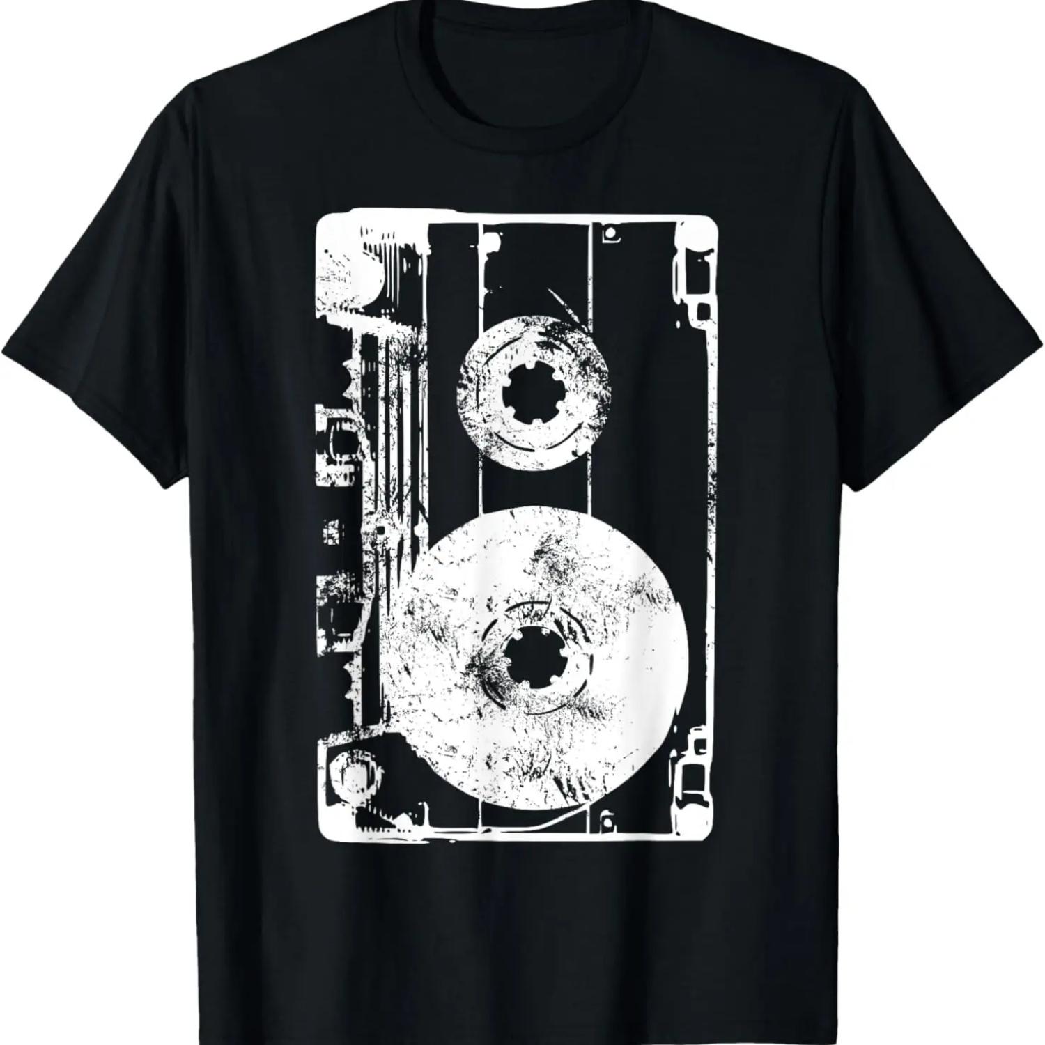 Official DJ Mixtape Retro Vintage Cassette Tape T-Shirt S