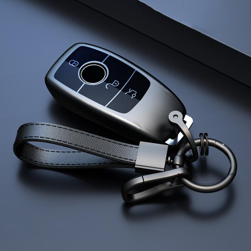 Grey Tpu Car Remote Key Case Cover Shell For Mercedes Benz A C E S G Class Glc Cle Cla W177 W205 W213 W222 X167 Amg Accessories
