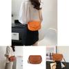 Fashionable Pu Leather Shoulder Bag Elegant Street Style Medium Saddle Bag 2023