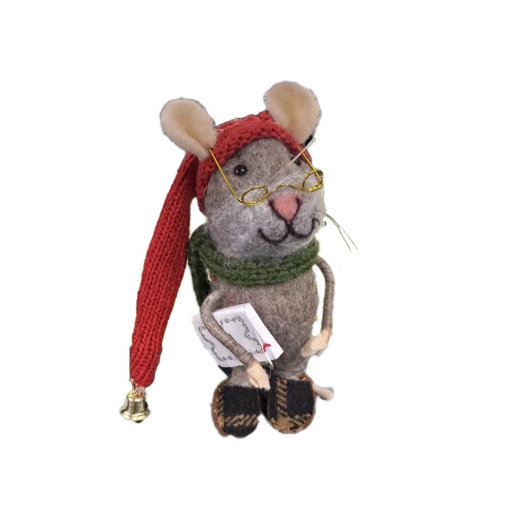 Roztomilá plyšová hračka Myška s jehlou, Vánoce, Plyšová zvířátka, Vánoční produkty