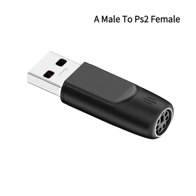 USB To For PS2 Adapter USB-A & Type-C Male To For PS2 Female Converter For Keyboard And Mouse Laptop Desktop Computer K4K4