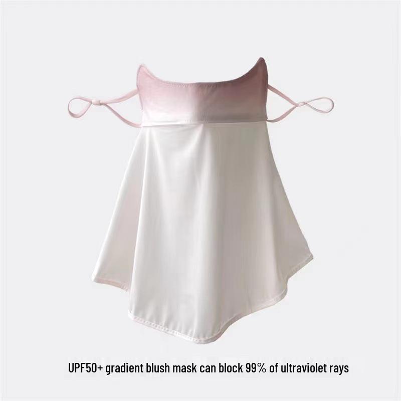 

Летняя вуаль из ледяного шелка с защитой от УФ-лучей: Градиентная маска-щиток для шеи, плеч, глаз и лица для женщин.