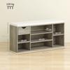 Shoe Storage Bench With Cushion Grey