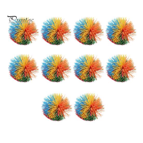 1/2/10/15Pcs Silicone Monkey Stringy Ball Anxiety Relief Colorful Sensory Ball Portable Travel Rainbow Fidget Ball Bouncy Pom Stress Ball Party