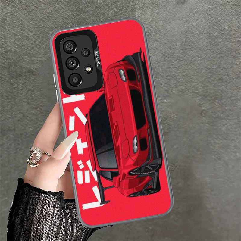 JDM Tokyo Drift Sports Car Shockproof Phone Case for Samsung A17 A16 A15 A14 A37 A57 A36 A56 A26 A35 A55 A25 A34 A54 A24 A13 A23