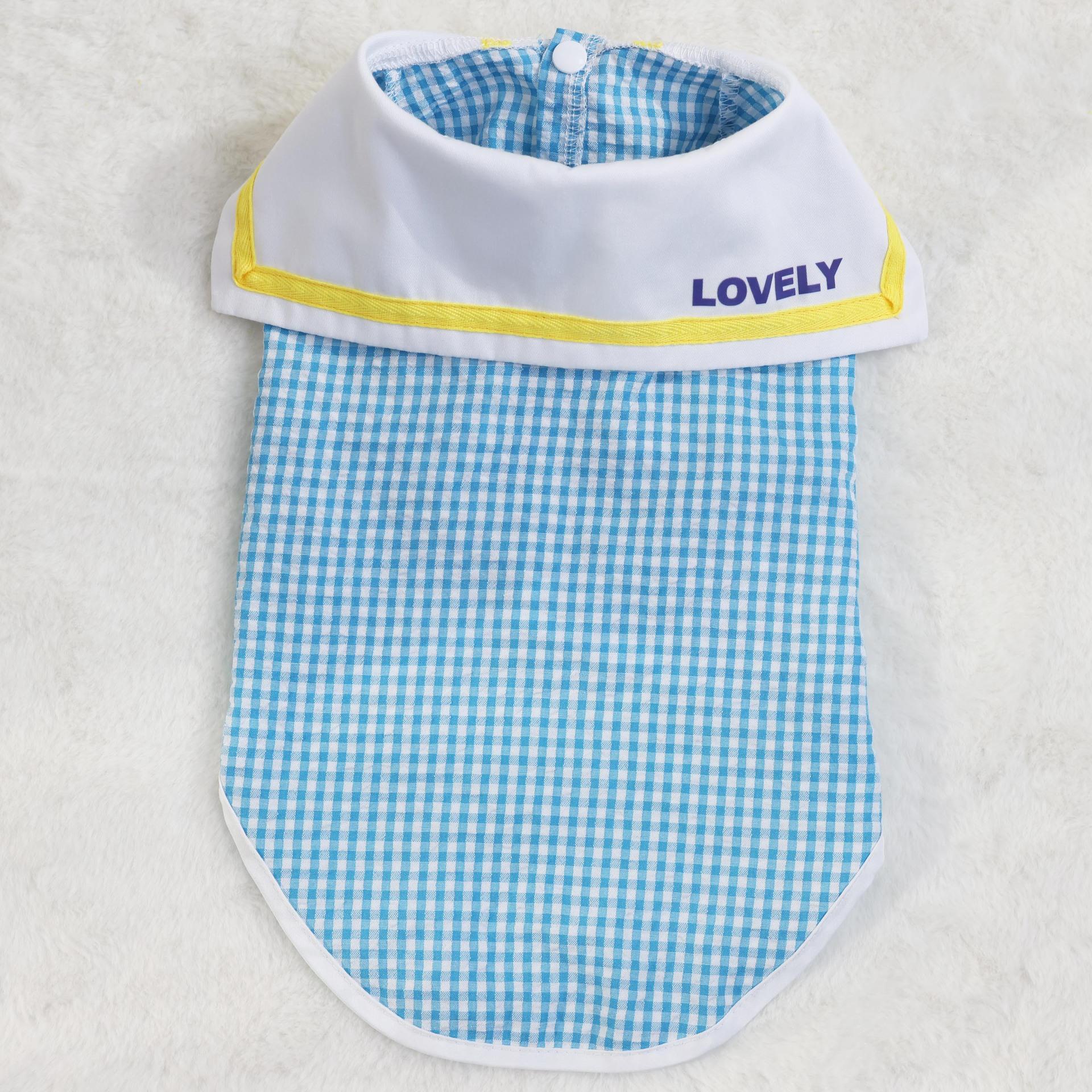 

Одежда для питомцев летняя одежда тонкая новая ученическая матросский воротник милая одежда для маленьких собак жилет производитель 2XL синий