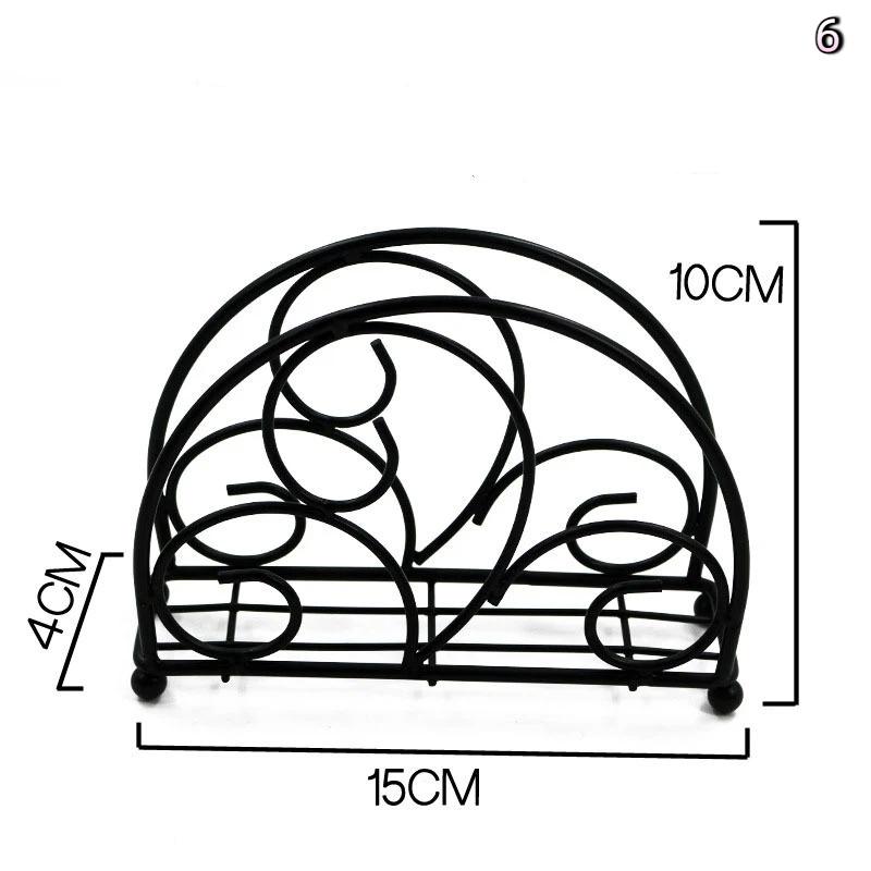 Creative Elegant Metal Cartoon Pattern Napkin Holder Paper Drawer Storage Bracket Organizer Dining Tabletop Accessory