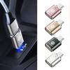 USB To Type-C Adapter LED Light OTG Micro TypeC Female Adapters Connector For Volkswagen VW Golf Amarok T5 Phaeton Teramont ID3