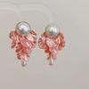 Exquisite Shell Imitation Pearl Drop Earrings Elegant Long Tassel Dangle Earrings For Women Wedding Party Ear Jewelry Gifts