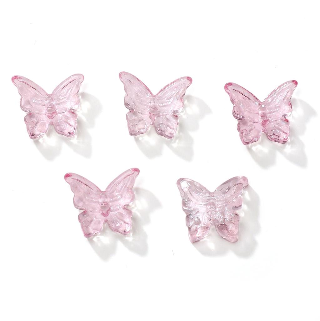 10 ks Skleněné motýlkové korálky s ocáskem Volné distanční korálky pro výrobu šperků DIY Náramek Náhrdelník