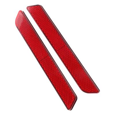 BULLSPANN 2pcs Motorcycle Safety Reflector Hard Saddlebag Latch Cover Reflector for Harley Sportster 1200 Custom 1996-1999 Red