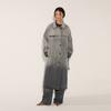 Salty Pebble Gradation Denim Trench Coat [Grey]
