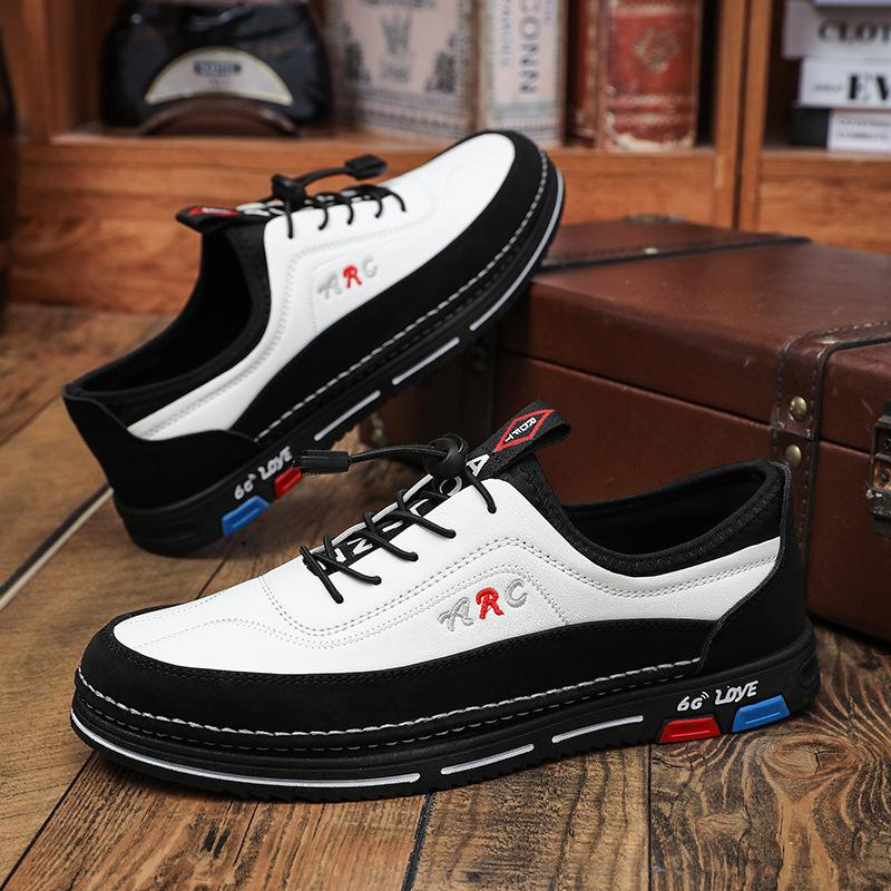 2025 New Men Shoes Breathable Leather Casual Shoe Business Men Shoes Four Seasons Versatile Tide Shoes Zapatillas Hombre