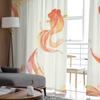 Goldfisch Tüllvorhänge für Wohnzimmer Transparenter Vorhang Schlafzimmer Schleier Organza Dekorative Fensterdekorationen