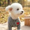 Süßer Romantischer Hundeliebe Pullover Hautfreundlich Herz Muster Haustier Cardigan Hohe Elastizität Weich Hund Warm Hoodie Frühling Herbst