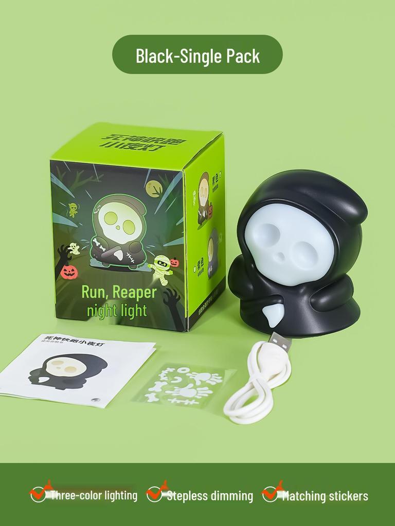 Halloween Ghost Night Light Toy: USB Rechargeable, Dimmable, Eye-Friendly