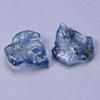 50pcs Mix Glass Shell Ginkgo Leaf Glans Dorsal Lobe Glass Charms For Jewelry Making Supplies Plant Accessories Handmade Pendant