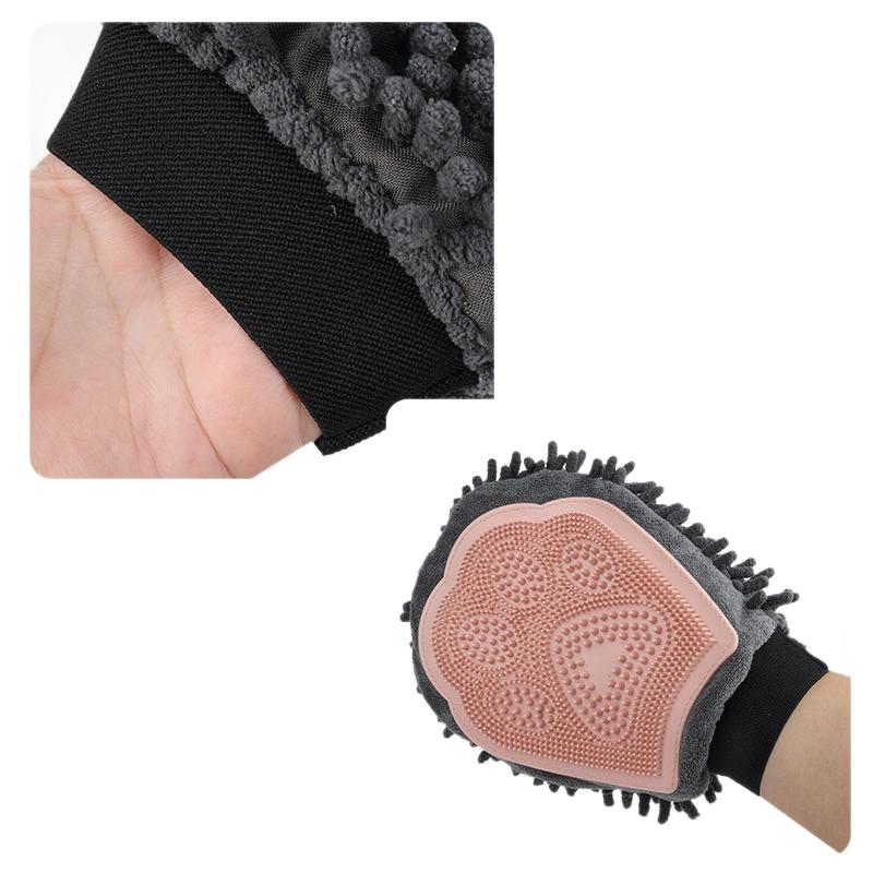 Pet Bathing Gloves, Dog Double-Sided Cleaning & Massage Brush, Cat Grooming Massage Brush, Pet Supplies