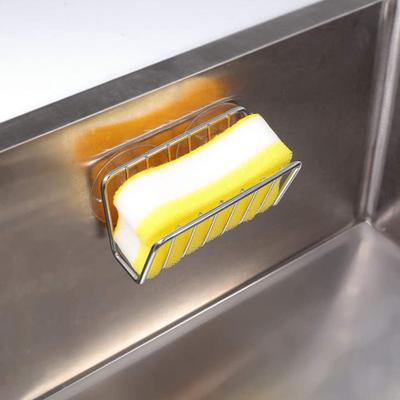 Sponge Holder Punch-free Kitchen Sink Compact Secure Suction Cup Organizer Tidy Counters Kitchen Sink Accessories