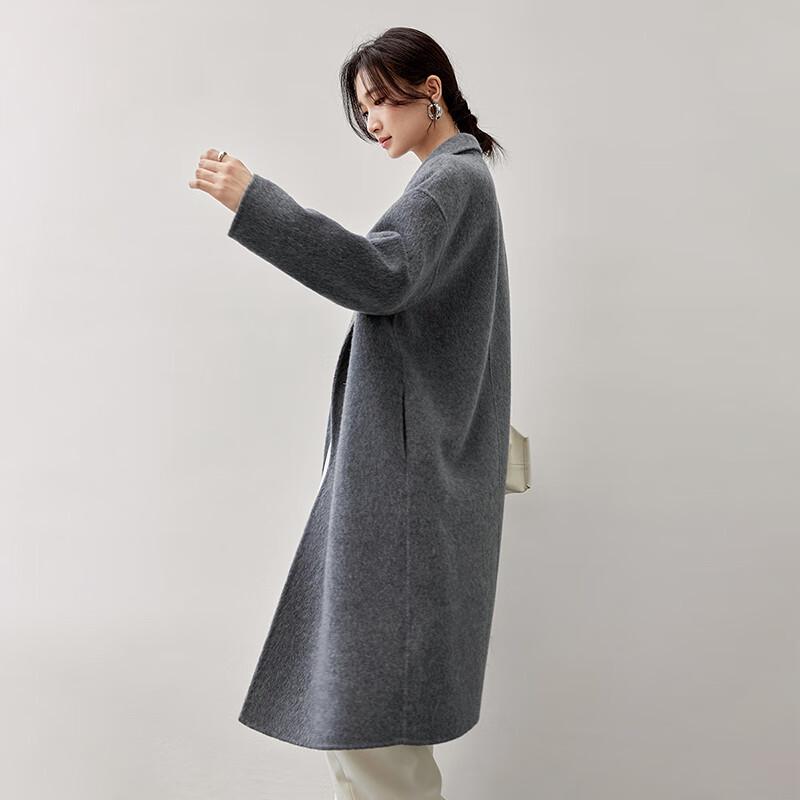 

Shangdoubila Women s Elegant Wool Blend Double-Faced Mid-Length Coat M