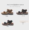 Men's Cross-Border Large Size Breathable Summer Velcro Sandals – Trendy Air Cushion Outdoor Beach Shoes.