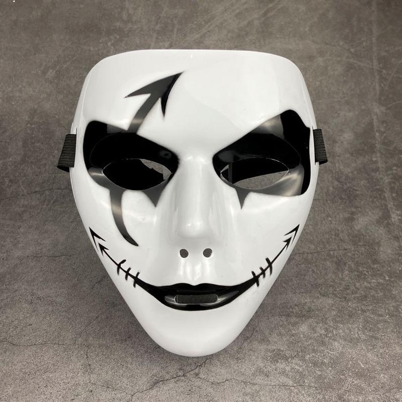 Barnemaske Halloween rekvisitter Masquerade full ansiktsmaske Hip Hop Voksen Håndmalt Hvit Street Dance Menn Voksen Maske
