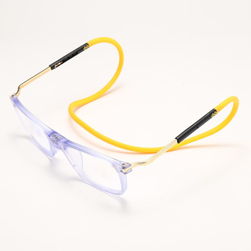 

Портативные магнитные очки для чтения для мужчин Очки для чтения с магнитом, подвешивающиеся на шею, Защита от потери, Очки для пресбиопии для женщин +100 degrees жёлтый