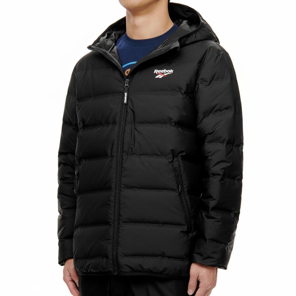 Reebok Hooded Warm Zipper Sports Casual Down Jacket Unisex Jacket FT2363 M