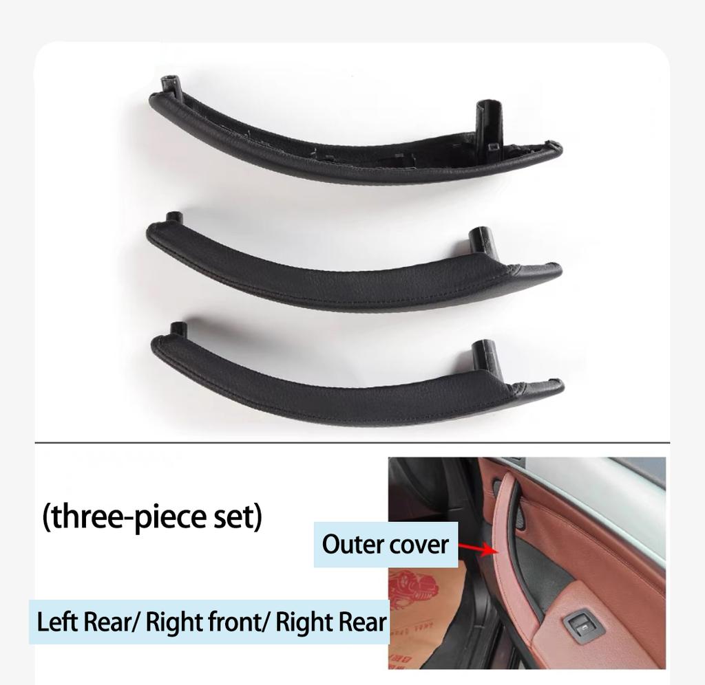 Kyapx5 LHD RHD E70 E71 Upgraded Interior Door Handle with Leather Cover Assembly Full Set For BMW X5 X6 E70 E71 2008-2013