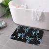 1PC Blue bowknot  Pattern Kitchen Rug Non-Slip Door Mat Pop design Bathroom Rug Bath Mat Carpet for Home Sink Laundry Decoreeree