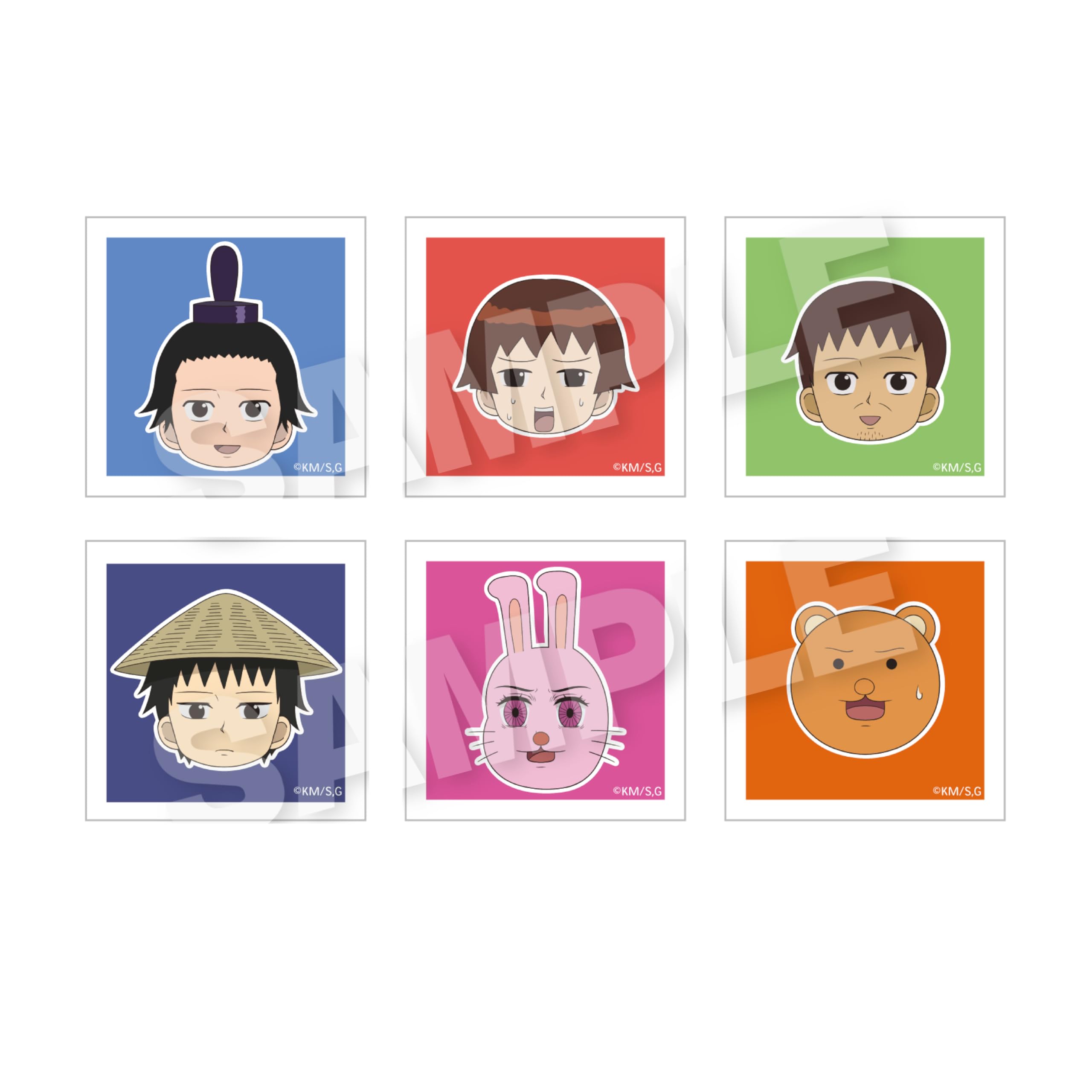 Masuda Kosuke Theater Gag Manga Biyori GO Trading Marumeitsu Stickers Box 6-Piece