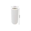 Vase with Ceramic Look Shatterproof Ribbed Lightweight for Simplicity Lovers, Florists, Living
