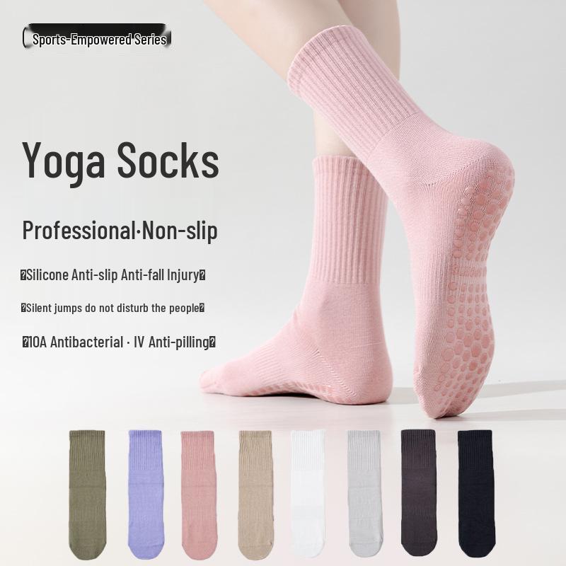 Women's Non-Slip Silicone Yoga & Pilates Socks for Spring/Summer
