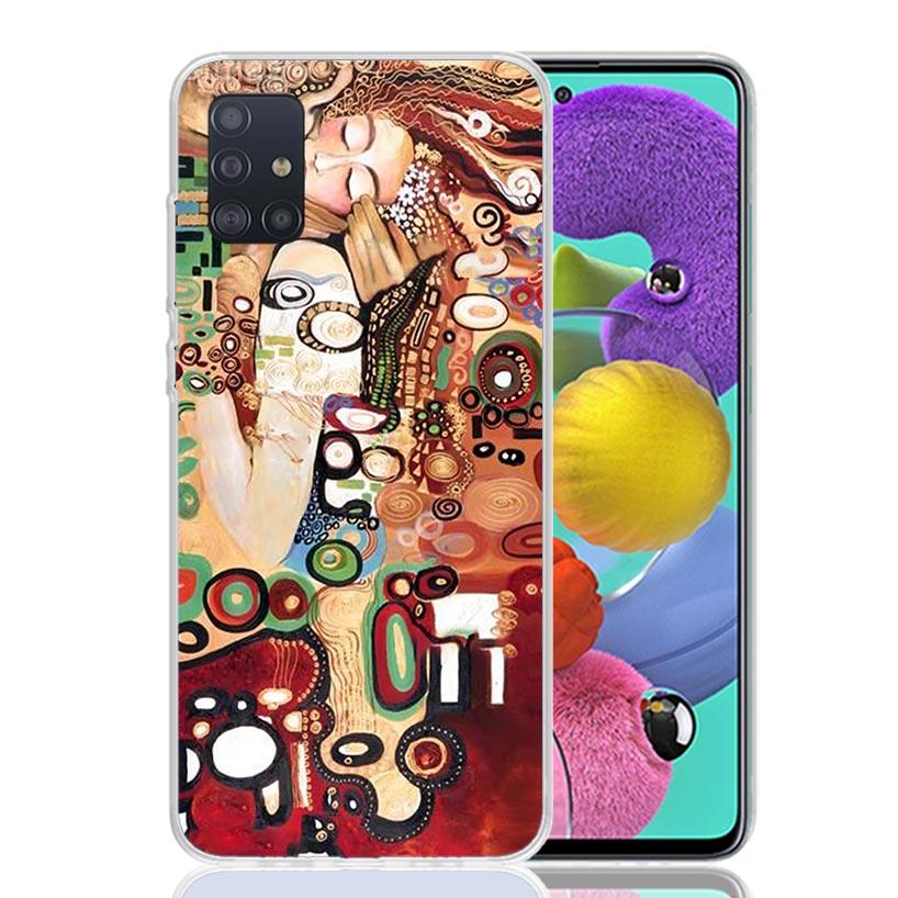 Kiss by Gustav Klimt Desig For Samsung Galaxy A52S A42 A32 A22 A12 A02S A51 A50S Phone Case A41 A31 A21S A30S A20S A20E A70 A71