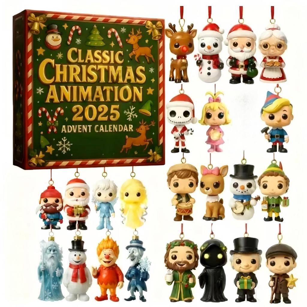 2D Flat Aircraft Box 24pc Series Advent Calendar Christmas Countdown