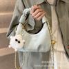 Niche Design Bag Women's Spring Summer 2025 New Fashion Chain Shoulder Messenger Bag Pleated Portable Dumpling Bag