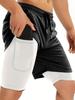 Men's PRO Breathable Mesh Double Layer Quick-Dry Loose Fit Running Shorts