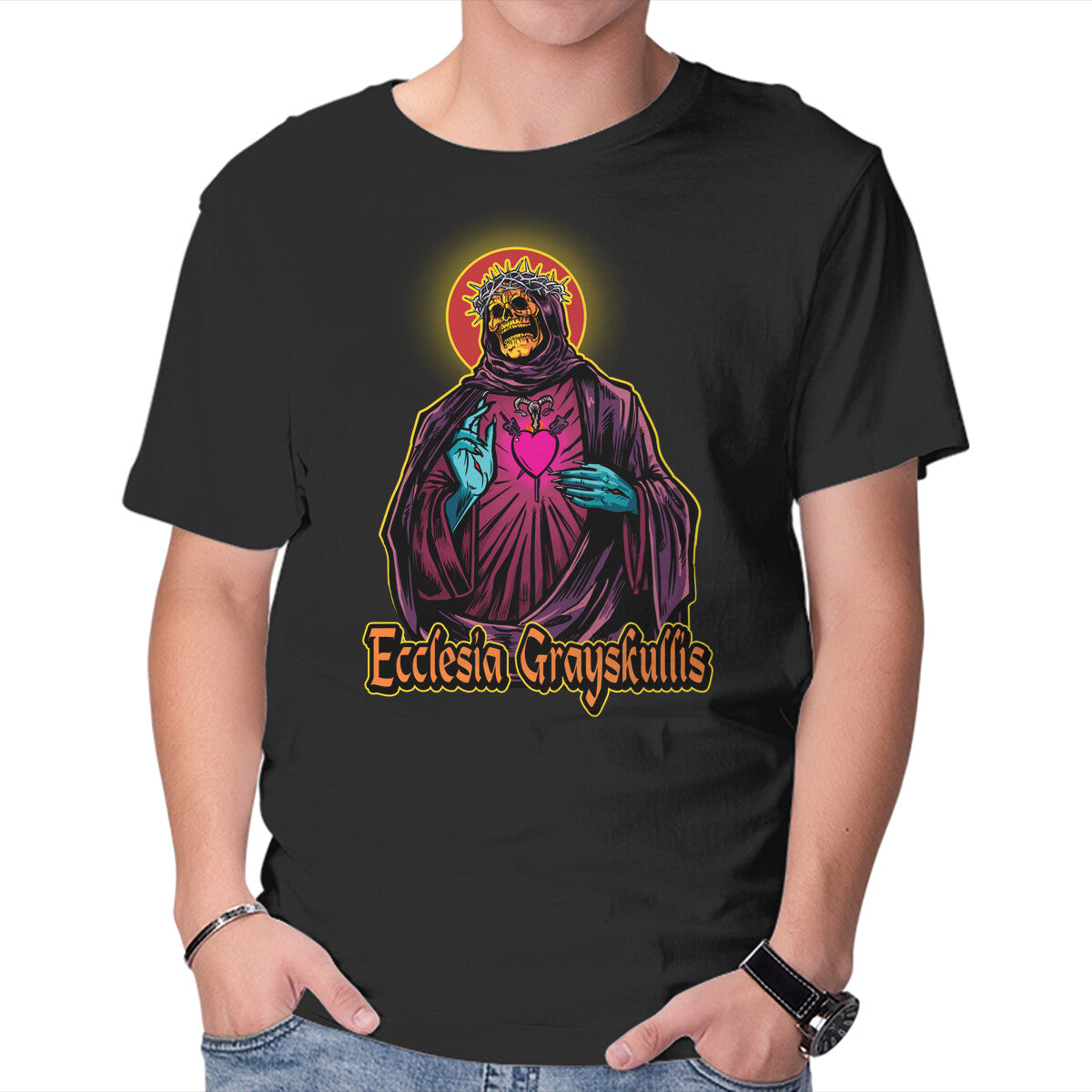 Unisex Crew Neck T-Shirt Repent Fools Graphic Short Sleeve Casual Tee XXL