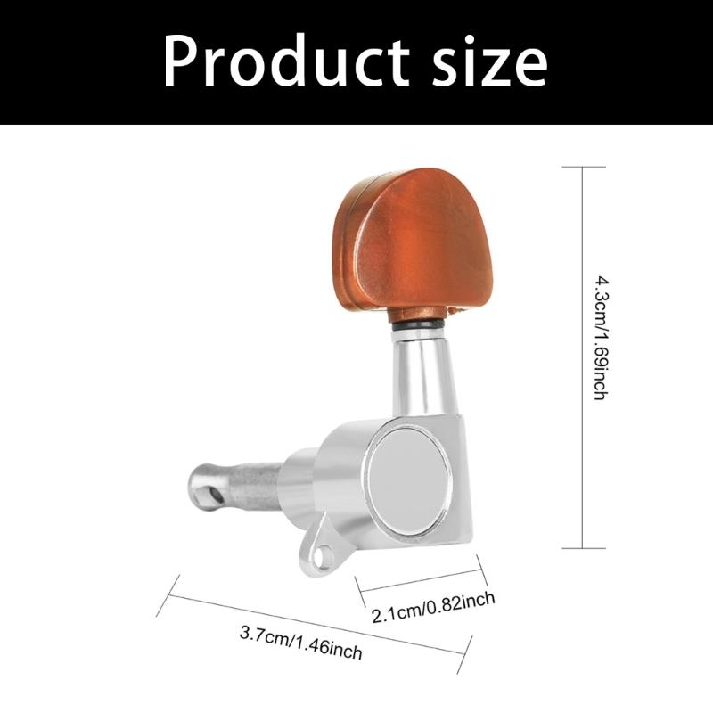 Fully Enclosed Guitar Tuning Pegs with Precisions Gear System for Electric and Acoustic Guitars Dustproof Design