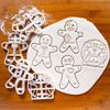 Plastic Gingerbread Man Cookie Mould Cartoon Christmas Biscuit Molds Cookie Press Molds DIY Kitchen Cookie Cutter
