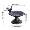 Bird Bath Decorative Metal Feeder Garden Decor Bird Water Bowl for Hummingbird Yard Backyard Lawn Garden Patio Deck Ground Table